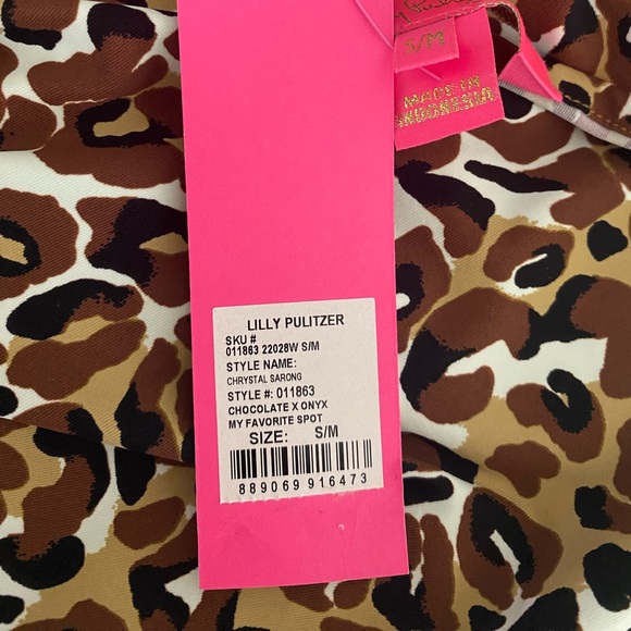 Lilly Pulitzer Leopard Bandeau High Waist Skirt Bikini Set Black Brown S/M 8 - Picture 10 of 16